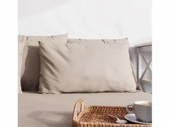 Soleil d'ocre Funda de almohada lisa 63x63 cm ZZZ lino Beige Online
