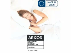 Funda de colchón elástica de 135x190x25 cm con cremallera reforzada en color azul Alba^Cambia tus muebles Sale