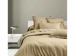 Blanc avenue Funda de edredón satén de algodón Beige Outlet