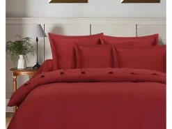 Blanc avenue Funda de edredón 140X200 cm satén de algodón burdeos Malva Outlet