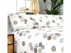 Cotton Artean Funda nórdica HONDARRIBIA 100% algodón orgánico cama 200 Beige Clearance