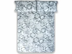 Funda nórdica MARMOL percal algodón y blanco 240x260 Cama 150^Cotton Artean Clearance