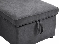Fusio Primavera-Verano - Sofá Cama Angular 3 Plazas, Modular, Tela de Lino con Reposabrazos Portavasos - Ideal para Salón y Estancia^ Clearance