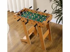 Homcom Futbolín|Futbolín de mesa madera natural 69x37x70 cm