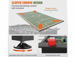 Futbolín|Futbolín Mesa de Juego de Futbolín SucceBuy Mesa de Futbolín de 139.7 cm, Juego de Fútbol Estándar para Uso Doméstico