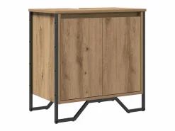 vidaxl Conjunto De Baño|Gabinete de Lavabo para Baño Roble artesanal 60 x 35 x 60 cm
