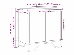 vidaxl Conjunto De Baño|Gabinete de Lavabo para Baño Roble artesanal 60 x 35 x 60 cm
