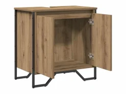 vidaxl Conjunto De Baño|Gabinete de Lavabo para Baño Roble artesanal 60 x 35 x 60 cm