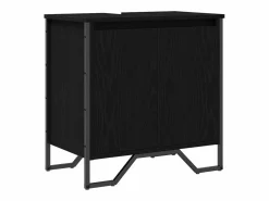 vidaxl Gabinete de Lavabo para Baño Roble 60 x 35 x 60 cm Negro Sale