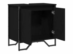 vidaxl Gabinete de Lavabo para Baño Roble 60 x 35 x 60 cm Negro Sale