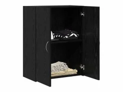 Gabinete de oficina de roble 60 x 32 x 77,5 Madera de ingeniería Negro Clearance