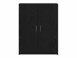 Gabinete de oficina de roble 60 x 32 x 77,5 Madera de ingeniería Negro Clearance