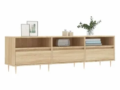 Garden Furniture Mueble Tv|Galax Mueble de TV madera contrachapada roble Sonoma 150x30x44,5 cm