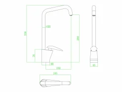 Galet Grifo mezclador de lavabo con caño alto y cromado^Essebagno New
