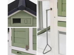 Sweeek Cama De Animales De Compañía|Gallinero de madera con corral para 3 gallinas