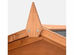 Sweeek Gallinero de madera con corral para 6 a 8 gallinas madera Marru00f3n chocolate Online