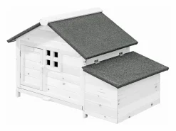 Vente-unique Cama De Animales De Compañía|Gallinero de madera con ponedero - 2 gallinas - L. 106 x Prof. 64 x Alt. .71 cm - - ANSER