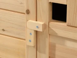 Vente-unique Cama De Animales De Compañía|Gallinero de madera con ponedero - 2 gallinas - Ancho 106 x Prof. 64 x Alt. 71 - Natural- ANSER