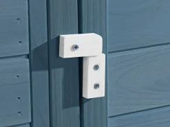 Vente-unique Gallinero de madera con valla - 4 gallinas - Alt. 108 cm - Azul y blanco - LEVAS Azul / Blanco Best