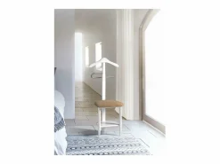 Galán 361 con asiento en herrajes cromado satinado lacado blanco, 105 cm(alto)45 cm^ Hot