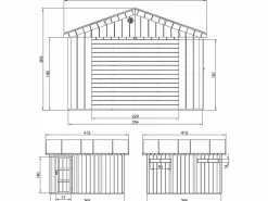 Garaje de calidad premium - 13 m²/L378xL412 cm - M990B^Timbela Online