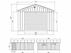 Garaje de calidad premium - 21 m² / L378 x L648 cm - M992B^Timbela Clearance