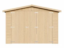 Garaje de madera natural - A222x616x324 cm / 18 m² - M102^Timbela Online