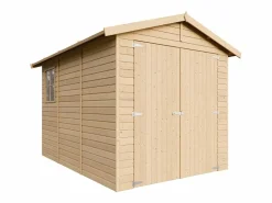 Timbela Garaje de madera natural - A222x224x320 cm / 6 m² - M105 Color natural claro Outlet