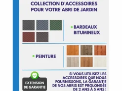 Timbela Garaje de madera natural - A222x224x320 cm / 6 m² - M105 Color natural claro Outlet