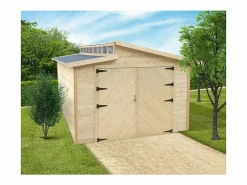 Garaje|Garaje de madera "Torino" - 20,88 m2 - 3,64 x 5,74 x 2,92 m - 28 mm