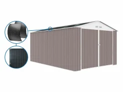 Garaje de metal "Nevada" - 15,36m² con paneles solares integrados^Habitat et jardin Outlet
