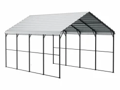Garaje Metálico Robusto para Coches SucceBuy, 365 x 610 cm, Abriego Exterior Robusto para Coches y Barcos Plateado Online