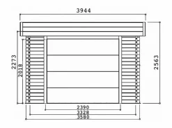 Garaje "Moderno" - 19,26 m² - 3,58 x 5,38 x 2,56 m - 40 mm - Puerta motorizada^ Online