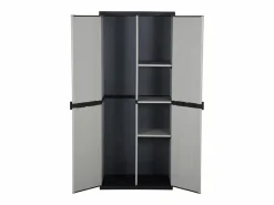 - Armario de jardín con 3 estantes y negro 68x40x168 cm^Garden Furniture Sale