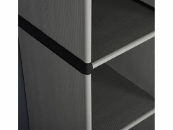 - Armario de jardín con 3 estantes y negro 68x40x168 cm^Garden Furniture Sale