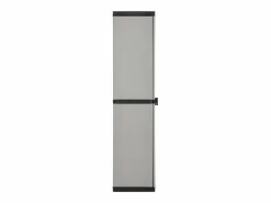 - Armario de jardín con 3 estantes y negro 34x40x168 cm^Garden Furniture