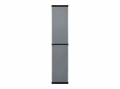 - Armario de jardín con 3 estantes y negro 34x40x168 cm^Garden Furniture
