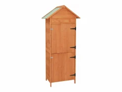 - Armario de almacenamiento para jardín marrón 42,5x64x190 cm^Garden Furniture Discount