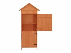- Armario de almacenamiento para jardín marrón 42,5x64x190 cm^Garden Furniture Discount