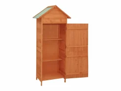 - Armario de almacenamiento para jardín marrón 42,5x64x190 cm^Garden Furniture Discount