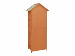 - Armario de almacenamiento para jardín marrón 42,5x64x190 cm^Garden Furniture Discount