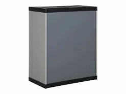 - Armario de jardín con 1 estante y negro 68x40x85 cm^Garden Furniture Clearance