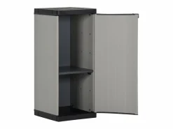 Garden Furniture - Armario de jardín con 1 estante y negro 35x40x85 cm Gris Best