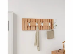 Garden Furniture - Perchero de pared madera maciza de nogal 42x8,5x14 cm Marru00f3n Online