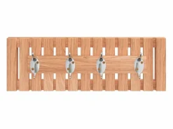 Garden Furniture - Perchero de pared madera maciza de nogal 42x8,5x14 cm Marru00f3n Online