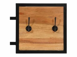 Garden Furniture Perchero|- Perchero de pared madera maciza de acacia y erro 90x1x35 cm