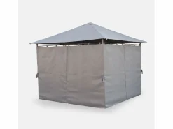 Gazebo de jardín con cortinas 3x3m^Sweeek New