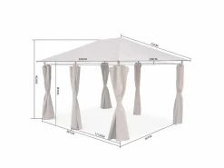 Gazebo de jardín 3x4m con cortinas^Sweeek Sale