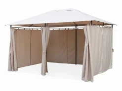 Sweeek Cenador Y Quiosco|Gazebo de jardín 3x4m con cortinas