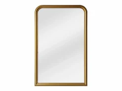 OZAIA Gran espejo de madera de paulownia - L. 120 x H. 190 cm - efecto latón - HELOISE Dorado Discount